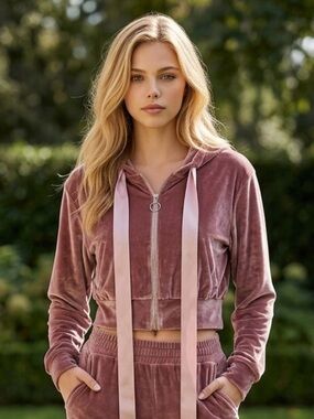 Rinascimento Crop Hoodie Dusty Rose